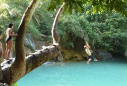 kuang si falls swiming